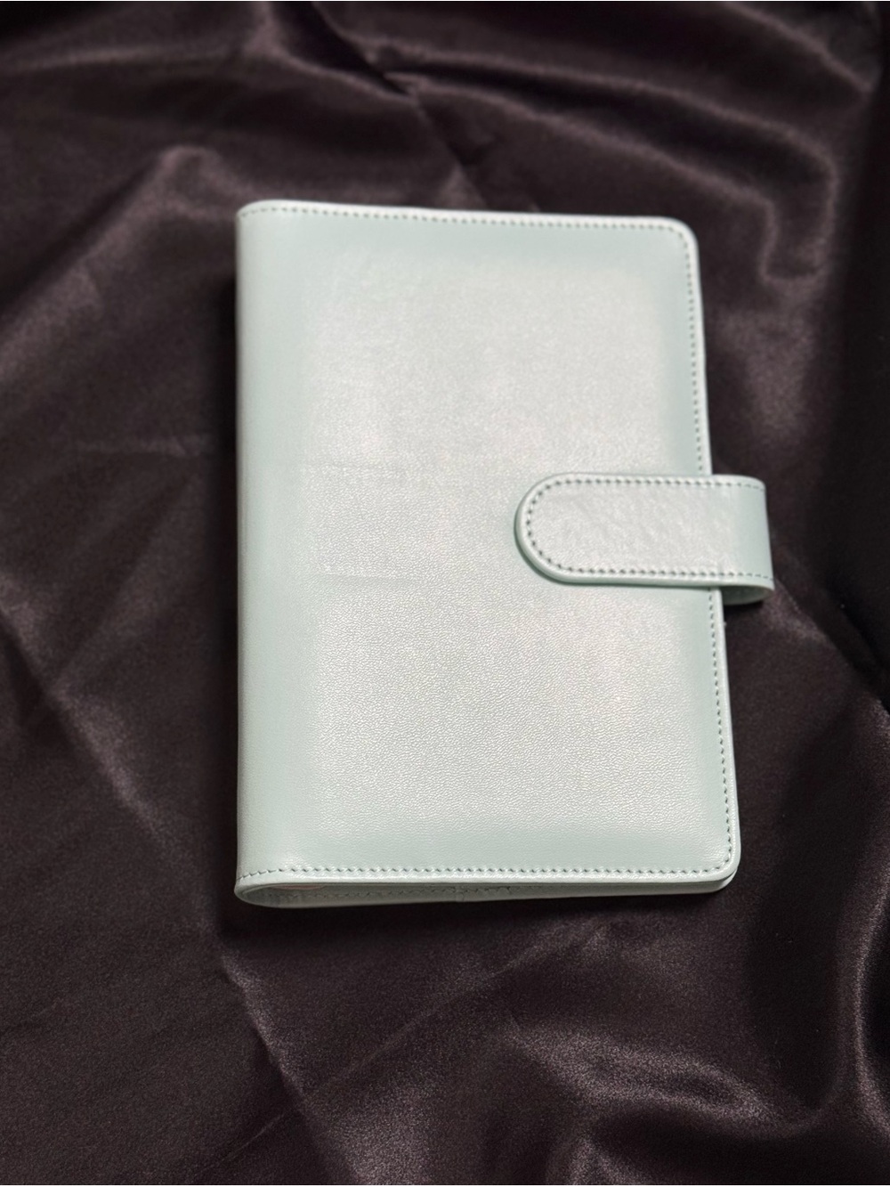 Mint Leather Organizer Notebook Cover/ Budget Binder A6